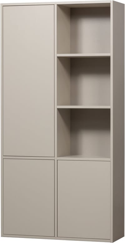 WOOOD Meggy Opbergkast Links - Grenen hout - Dust/Grijs - 215x108x40