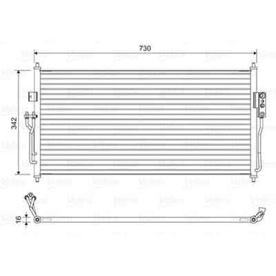 Condensator, airconditioning VALEO 822583
