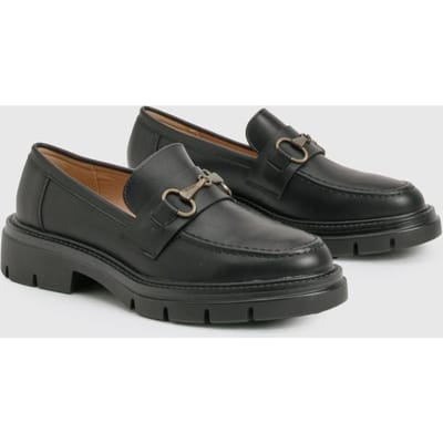boohoo Dames T Bar Chunky Loafer | Black | Maat: 3