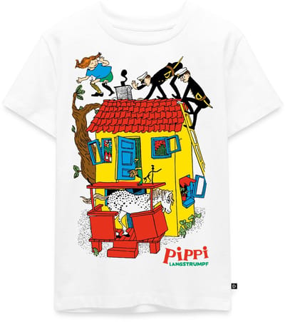 Pippi Langkous Villa Kakelbont Premium T Shirt Kinderen