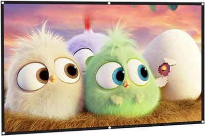 Draagbaar Projectiescherm - Opvouwbaar Beamer Scherm - Thuisbioscoop Buiten - 160 Graden Kijkhoek - 84 Inch 16:9 - Wit