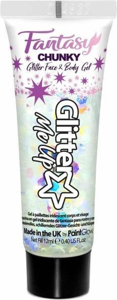 Paintglow Chunky glittergel voor lichaam en gezicht - parelmoer - 12 ml - Glitter schmink