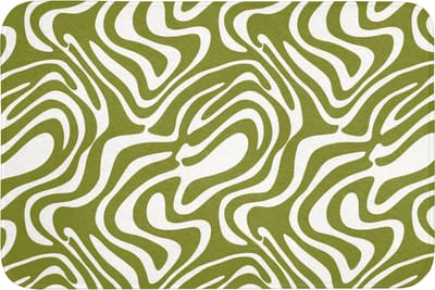 Badmat 90x60 cm - Antislip - Lijnpatroon - Groen - Organisch - Badmatten voor badkamer - Badkamermat - Douchemat - Badkamer mat