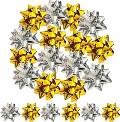 50 Stuks Kleurrijke Sterren Geschenkstrikken Set - Zelfklevende 2 Inch Cadeau Strikken voor Verpakking, Kerst en Verjaardagen
