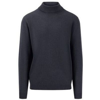 Fynch-Hatton Trui Rollneck Uni Color Cashmere Navy / male