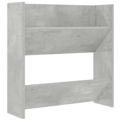 vidaXL - Wandschoenenkast - 60x18x60 - cm - spaanplaat - betongrijs