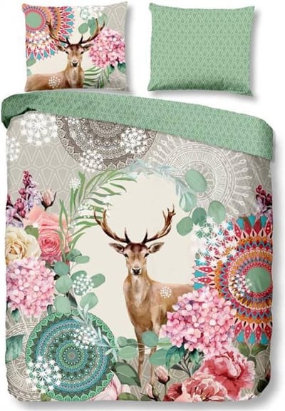 HIP Erlenda - Flanel - Dekbedovertrek - Eenpersoons - 140x200/220 cm - Multi