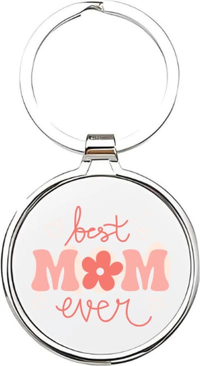 Akyol - Best mom ever Sleutelhanger - moeder - mama's - Moeder sleutelhanger - mama sleutelhanger - Sleutelhanger mam - Familie sleutelhanger - moederdag cadeautje - Mama cadeau - mom - stiefmoeder - schoonmoeder - mothersday - 4 x 7,5 CM