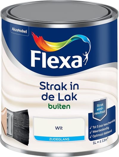 Flexa - Strak In De Lak Buitenlak Zijdeglans - Wit - Mengverf - 1 L