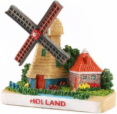 Matix - 3D magneet - Poldermolen - Grijs Holland draaiende wieken