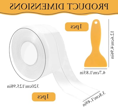 Sealing Tape 3.2 m - Transparant PVC - Zelfklevend en Waterdicht - Ideaal voor Keuken en Toilet - ShopVlot