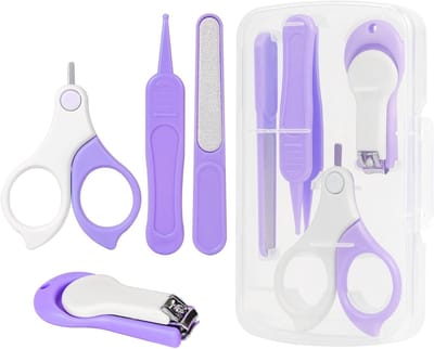 Complete Baby Nagelverzorgingsset 4 in 1 met Schaar, Nagelknipper, Vijl en Accessoires voor Veilig en Gemakkelijk Nageltrimmen van Baby's