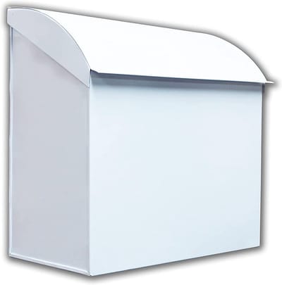 Witte brievenbus voor moderne en vintage woningen - 31.5 cm x 15 cm x 30.5 cm