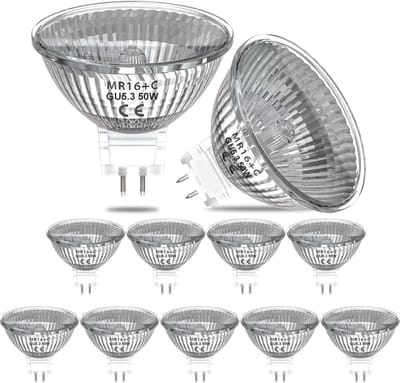 GU5.3 Halogeenspots 35W - 12V - MR16 - Dimbaar warm wit licht - 10 lampjes