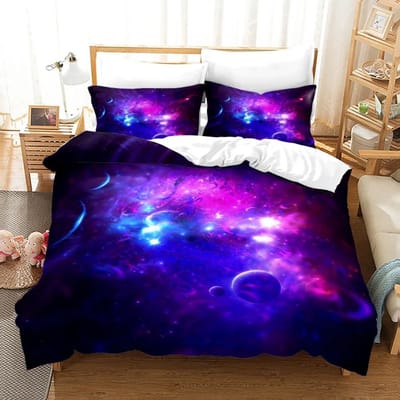 Buitenaardse Ruimte Beddengoed Set Voor Kinderen Planeet Dekbedovertrek Bedsprei Dekbed Bedquilt Overtrek Hoge Kwaliteit 240220 EU Single 135x200cm