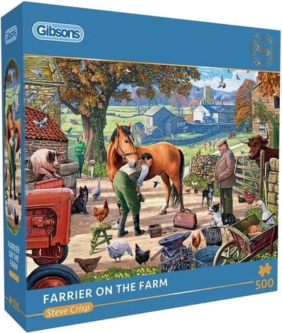 Boerderij Puzzel - Boerderij Taferelen - Ontspannend Puzzelen - Premium Gerecycled Karton - 48 x 34 cm - Meerkleurig