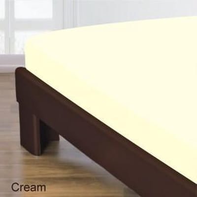 Homéé® Hoeslaken Katoen ecru 140x200 +30 cm eenpersoons bed - gladde 100% Katoen - Perfecte pasvorm