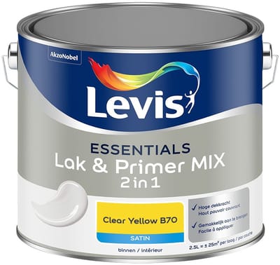 Levis - Essentials Lak & Primer Mix - Clear Yellow B70 - Mengverf - 2,5 L