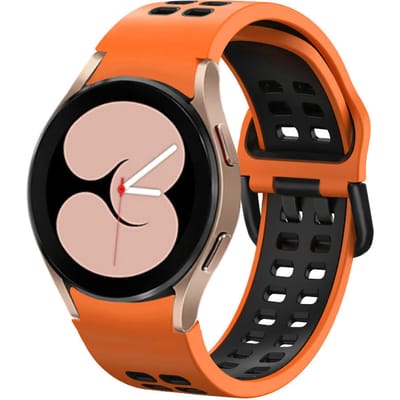 Samsung Galaxy Watch 4 40mm sport square bandje (oranje/zwart)