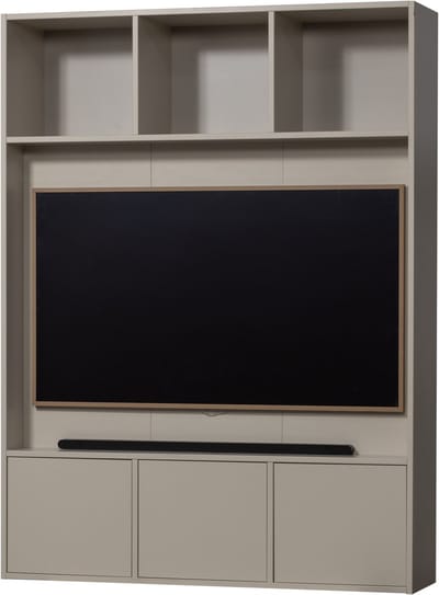WOOOD Meggy Tv Opbergkast - Grenen hout - Dust/Grijs - 215x160x40