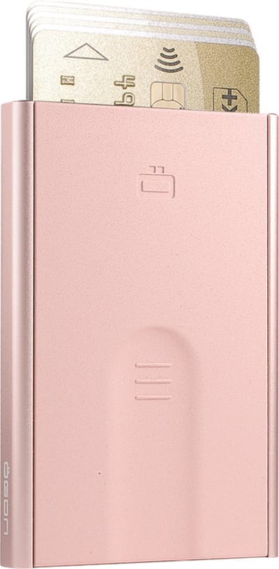 Ogon Designs Slider Pasjeshouder - 6 pasjes - Aluminium Creditcardhouder - RFID Anti-Skim - Roze