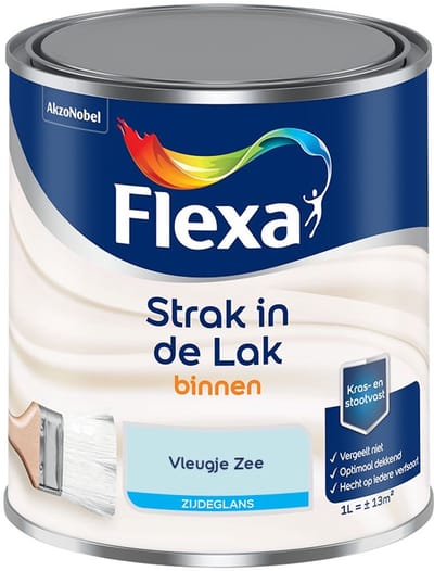 Flexa - Strak In De Lak Binnenlak Zijdeglans - Vleugje Zee - Mengverf - 1 L