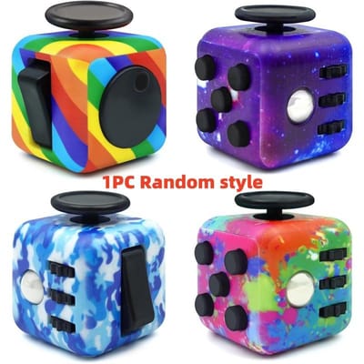 Fidget Cube voor Volwassenen, 6-zijdige Sensorische Angstverlichtende Speeltjes voor ADHD, Autisme - Coole Handheld Fidget Gadgets voor Stress en Focus