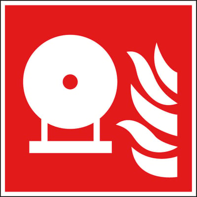Vaste brandblusser sticker - ISO 7010 - F013 50 x 50 mm - 10 stuks per kaart