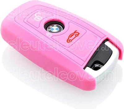 Autosleutel Hoesje geschikt voor BMW - SleutelCover - Silicone Autosleutel Cover - Sleutelhoesje Roze