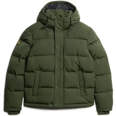 Superdry - Korte Everest pufferjas met capuchon - Heren - Gewatteerde jassen