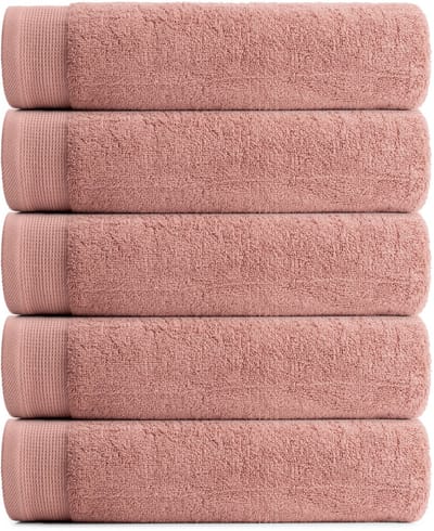 RELAKZ - Gastendoekjes - Mellow Rose - 33x55 cm – 100% Katoen – 700 GSM – Luxe Hotelkwaliteit – Extra Dik & Zacht – Set van 7