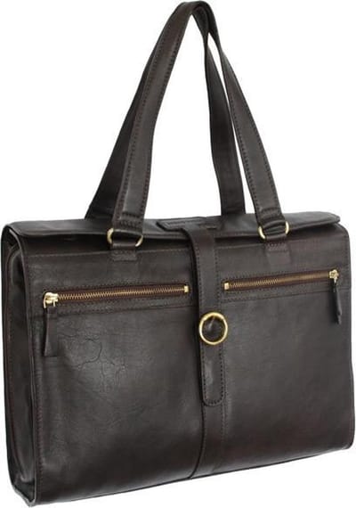 Hidesign lederen handtas 'Madelaine' bruin