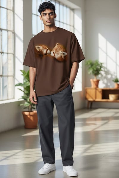 Rode Panda The Kiss - Red Panda The Coloured House T-shirt M