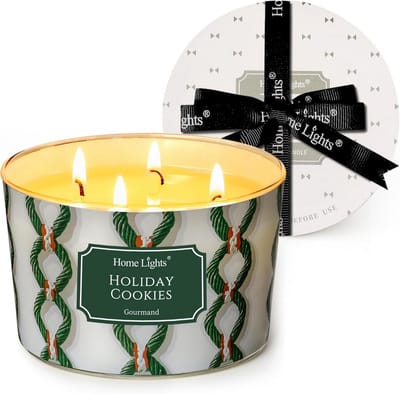 Luxe Geurkaars met 4 lonten | Sojawas | 50 uur brandtijd | Woondecoratie & Cadeau
