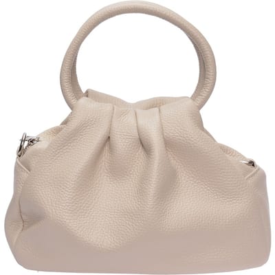 Luisa Vannini Beige Rundleer Tas