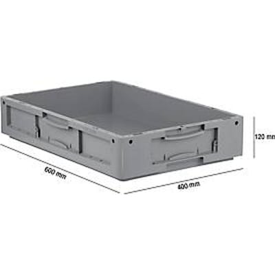 Eurobox serie LTB 6120, van PP, inhoud 20,3 l, zonder deksel, grijs