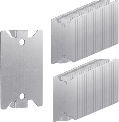 50 Stuks Sterke Stalen Nagelplaten, 6.3 x 4 cm, Voor Bevestigen en Bescherming van Nagels, Antivibratie en Duurzame Bevestigingsplaten