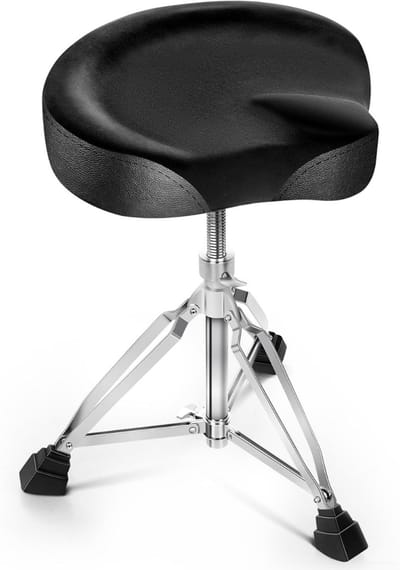 REN® Drumkruk - Kruk - Drumkruk Verstelbaar - in hoogte verstelbaar - Zwart - 35cm x 35cm x 45cm