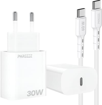 Usb C snellader met usb C kabel 30w - Usb C power adapter - Usb C naar usb C - 1m