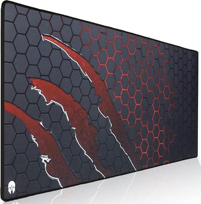 Zwarte Gaming Mouse Pad met Klauw Design - Anti-slip Rubberen Onderkant