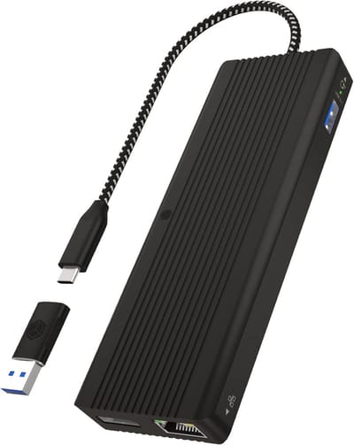 10-in-1 USB-C Docking Station voor 2 Monitoren (HDMI/DP), 4K 60Hz, Power Delivery, Gigabit Ethernet