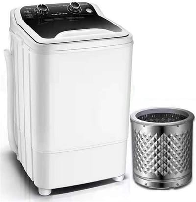 Draagbare Wasmachine - Mini Waskracht - Kleine Was - Met Afvoermand - 7 Kg Capaciteit - Zwart