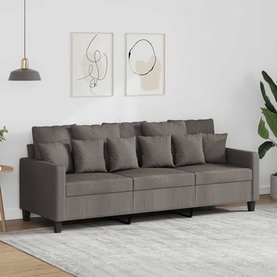 vidaXL - Driezitsbank - 180 - cm - stof - taupe