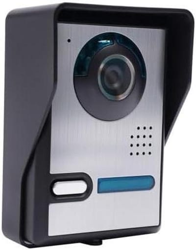 Video Deur Intercom - Buitenunit Camera - Veilige Toegang - 7 Inch Kleurenscherm - 2 Familiehuizen - Zwart
