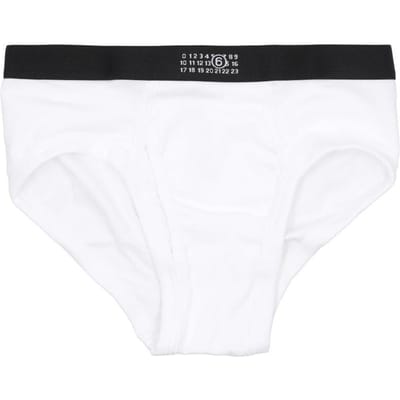 Maison Margiela Homme S Sous-vêtement Mm6 Logo Numéroté Slip MJL6A0020 101 (XXL) white