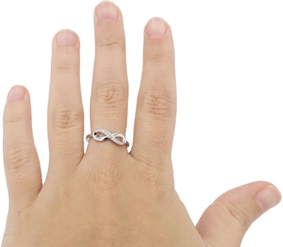 AKZENT Akzent dames ring "Ulrika" aus 925 Sterlingzilver, gerhodineerd, duurzaam, maat