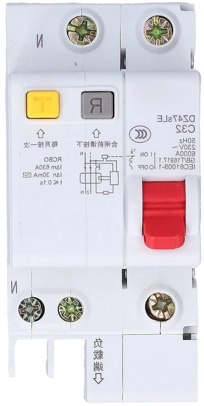 Miniatuurautomaat C32 1P+N voor DIN-railmontage - Laagspanningsschakelaar met kortsluitbeveiliging en bistabiele vergrendeling voor elektrische installaties