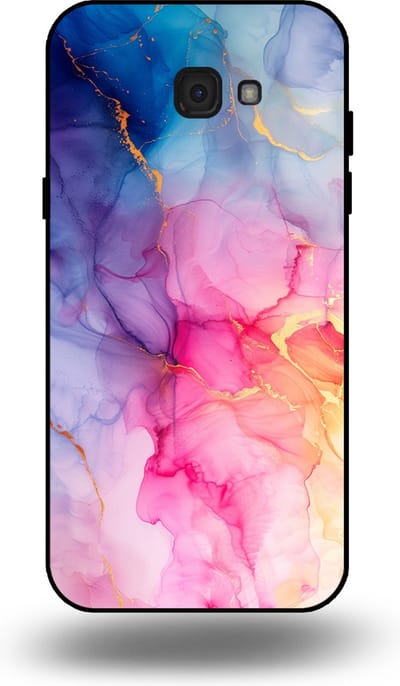 Smartphonica Telefoonhoesje geschikt voor Samsung Galaxy A7 2017 met marmer opdruk - TPU backcover case marble design - Regenboog geschikt voor Samsung Galaxy A7 2017