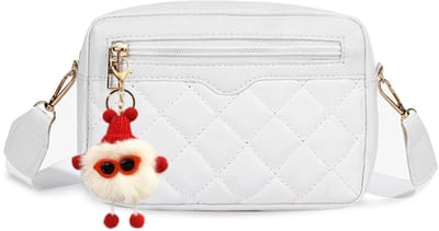 Allecto - Crossbody bag - Dames tas - Met brede schouderband - Wit - Camera crossbody tas - Handig voor reizen en winkelen - Modieuze uitstraling