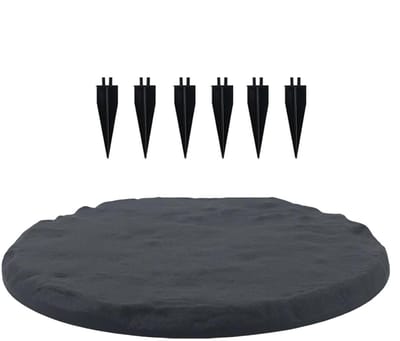 Decoratieve Tuinpaden - Stapstenen Buiten - Pad Aanleggen - Weerbestendig PP Hars - 39 cm Diameter - Grijs